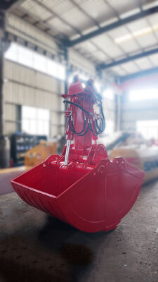 Excavator Hydraulic Clamshell Grab Bucket, Double Cylinder Design Shell Bucket untuk pengeboran, pemuatan dan pemindahan tanah