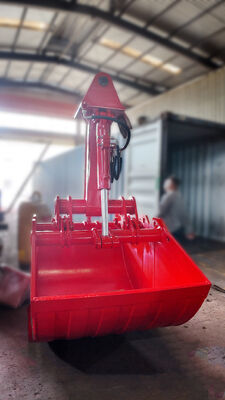 Excavator Hydraulic Clamshell Grab Bucket, Double Cylinder Design Shell Bucket untuk pengeboran, pemuatan dan pemindahan tanah