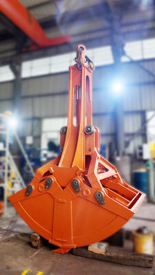 Heavy Duty Single Cylinder Clamshell Bucket, Excavator Shell Grab Bucket untuk Konstruksi, Pertambangan & Bulk Material Handling