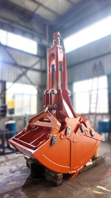 Heavy Duty Single Cylinder Clamshell Bucket, Excavator Shell Grab Bucket untuk Konstruksi, Pertambangan & Bulk Material Handling