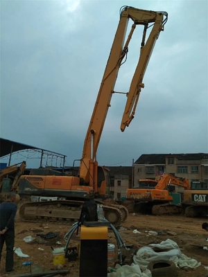Sertifikasi CE 23M Q355B High Reach Demolition Boom Excavator Jangkauan Panjang, 385 Hyundai Long Boom Excavator