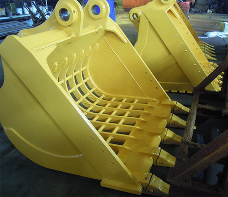 Q355B NM400 Excavator Skeleton Bucket, Attachment Backhoe Tahan Lama 0,6-1,2 cbm
