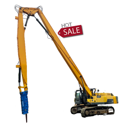 Opsional 18M 20M 24M 26M 28M 30M Ekskavator Boom Jangkauan Tinggi, Lengan Pembongkar Tiga Bagian