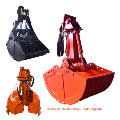 Bucket Clam Excavator Tugas Berat, Bucket Grab Clamshell Untuk Cat320 Pc200