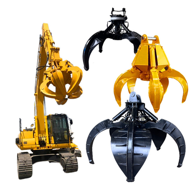 Pc360 Cat300 Zx220 Hydraulic Rock Grab, 360 Degree Swivel Excavator Rotating Grab