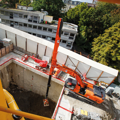 Lengan Teleskopik Clamshell Ekskavator PC360 Long Boom Untuk Hitachi CAT Volvo