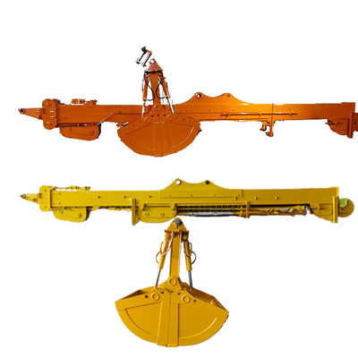 Clamshell Bucket Telescopic Excavator Boom Panjang 12 Meter