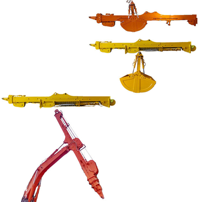 50 Ton Excavator Telescopic Boom Tiga Bagian Clamshell Bucket Jenis